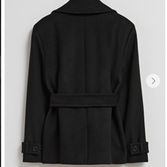 NWOT &OTHER STORIES Belted Wool Coat - Picture 3 of 6